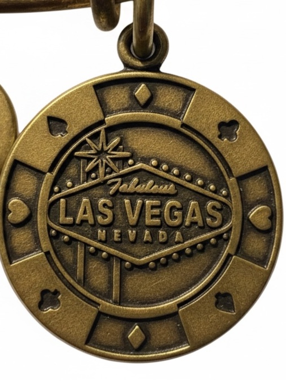 Alex and Ani Antique Gold Las Vegas Nevada Poker Chip Charm Bracelet